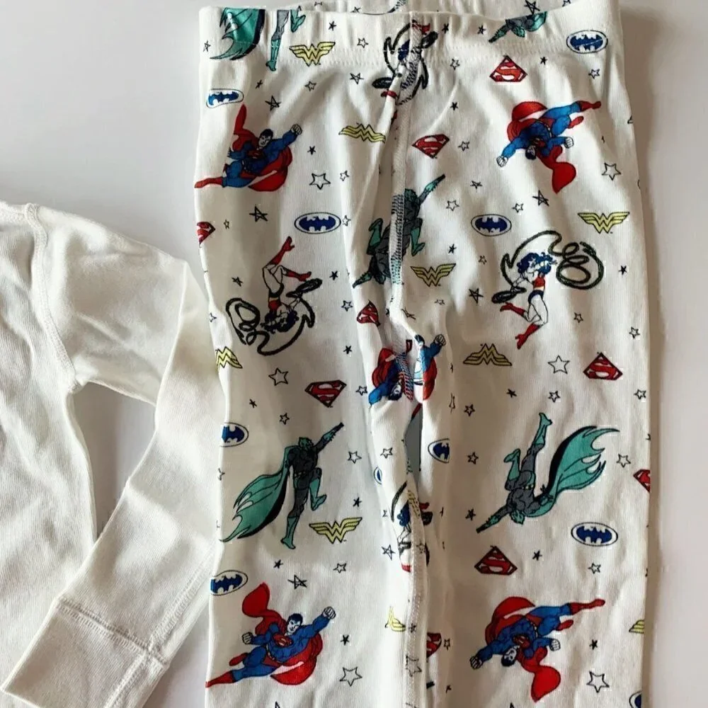 NWT Hanna Andersson Justice League Kids Long John Pajama 3T 90 Cm 4T 5T
